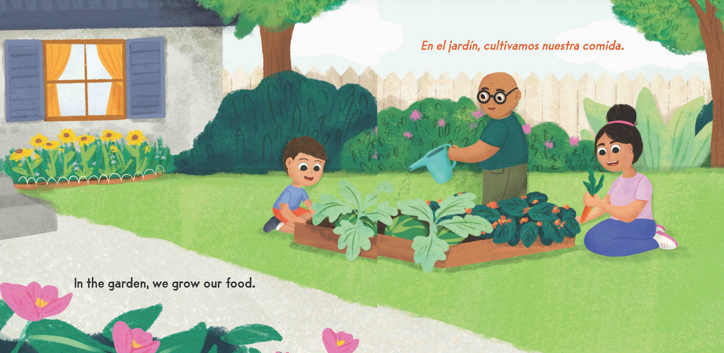 In the Garden, En el jardín: A Bilingual Journey where Nature and Love Bloom