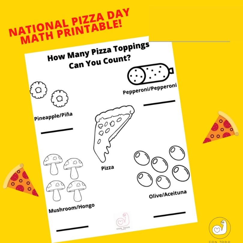 National Pizza Day Math Printable